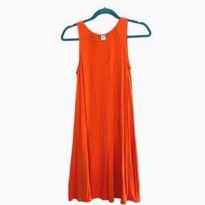 Orange sleeveless dress